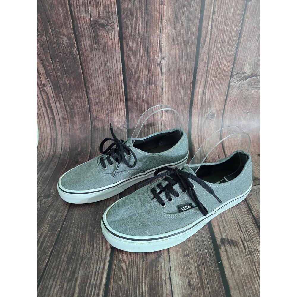 Gray Vans Era Off the Wall Classic Top Canvas Sneakers Mens Shoes 7.5